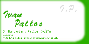 ivan pallos business card